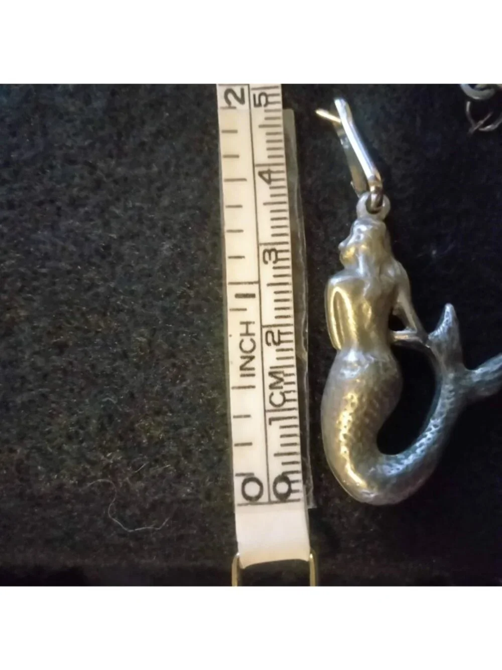 Mermaid  Pendant Charm Silver Metal - Picture 3 of 5